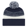 Cap America Thick Ribbed Knit Cap with Cuff iK61 Black/White Standard