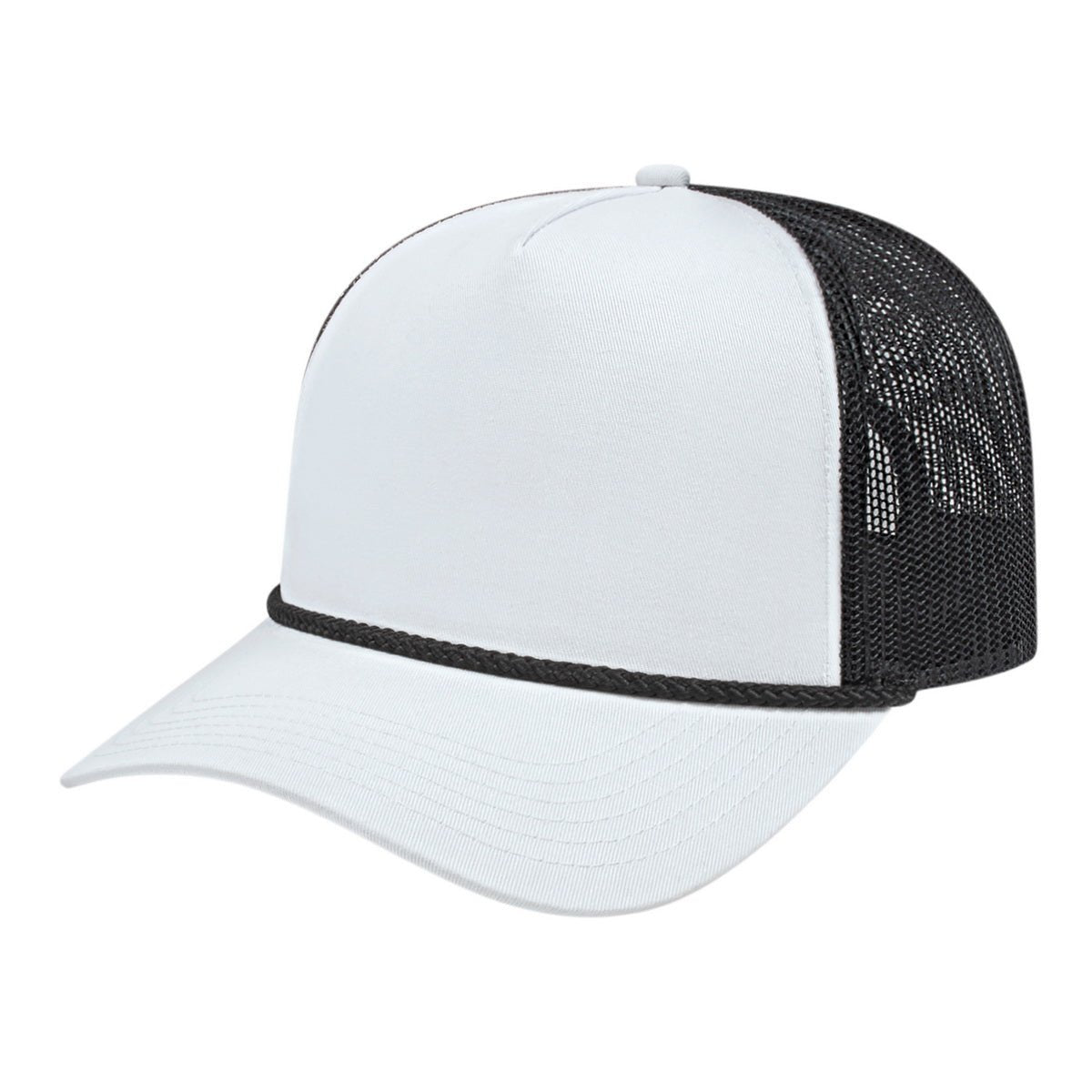 Cap America Value Rope Trucker Cap i5011 White/Black/Black Standard