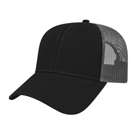 Cap America Value Trucker Cap i3025 Black/Charcoal Standard Caps