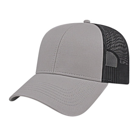 Cap America Value Trucker Cap i3025 Gray/Black Standard Caps