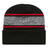 Cap America Variegated Striped Knit Cap with Cuff RKV12 Black/True Royal Standard