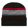 Cap America Variegated Striped Knit Cap with Cuff RKV12 Black/True Royal Standard