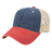 Cap America Washed Pigment Dyed Trucker Cap i3027 Navy/Red/Stone Standard