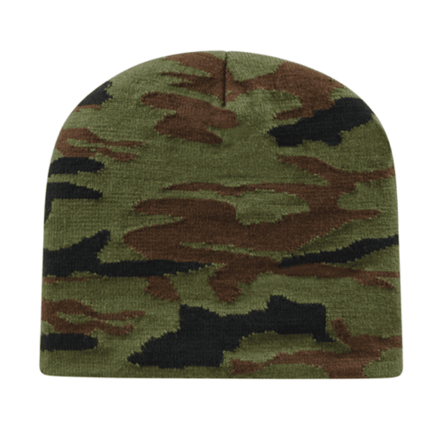 Cap America Woodland Camouflage Knit Beanie RKWC9 Woodland Camo Standard