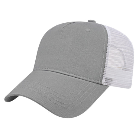 Cap America X - tra Value Five Panel Trucker Cap X600 Gray/White Standard