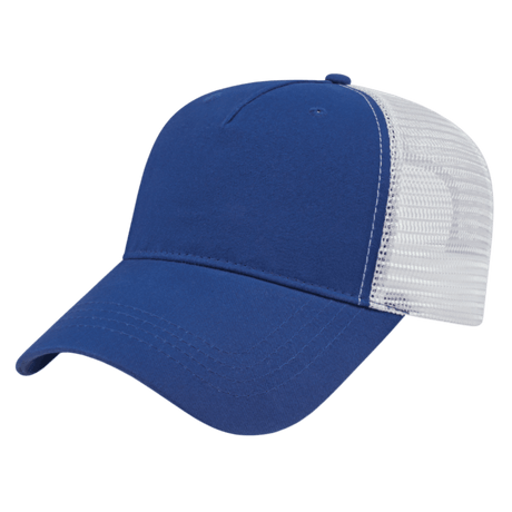 Cap America X - tra Value Five Panel Trucker Cap X600 Royal/White Standard