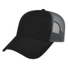 Cap America X - tra Value Six Panel Trucker Cap X500 Black/Charcoal Standard