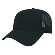 Cap America YP Classics® Five Panel Retro Trucker Cap i6506 Black Standard