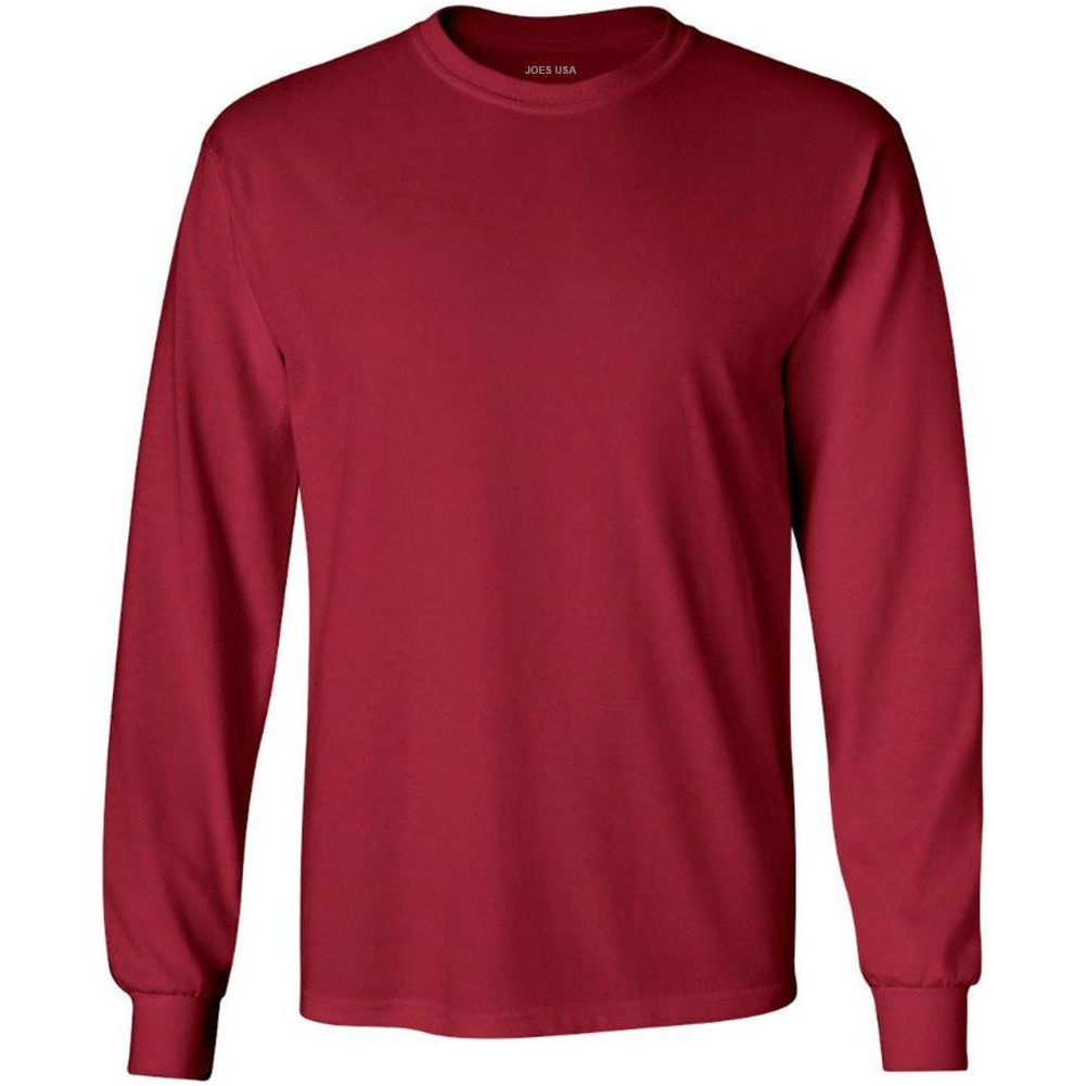 Mens Ultra Cotton 100% Cotton Long Sleeve T-Shirt T-Shirts Joe's USA