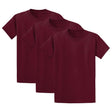 Joe's USA Mens 3-Pack of 100% Heavyweight Cotton T-Shirts Multi-Packs Big & Tall Sizes - Cardinal Joe's USA Cardinal Small