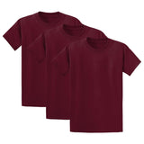 Joe's USA Mens 3-Pack of 100% Heavyweight Cotton T-Shirts Multi-Packs Big & Tall Sizes - Cardinal Joe's USA Cardinal Small