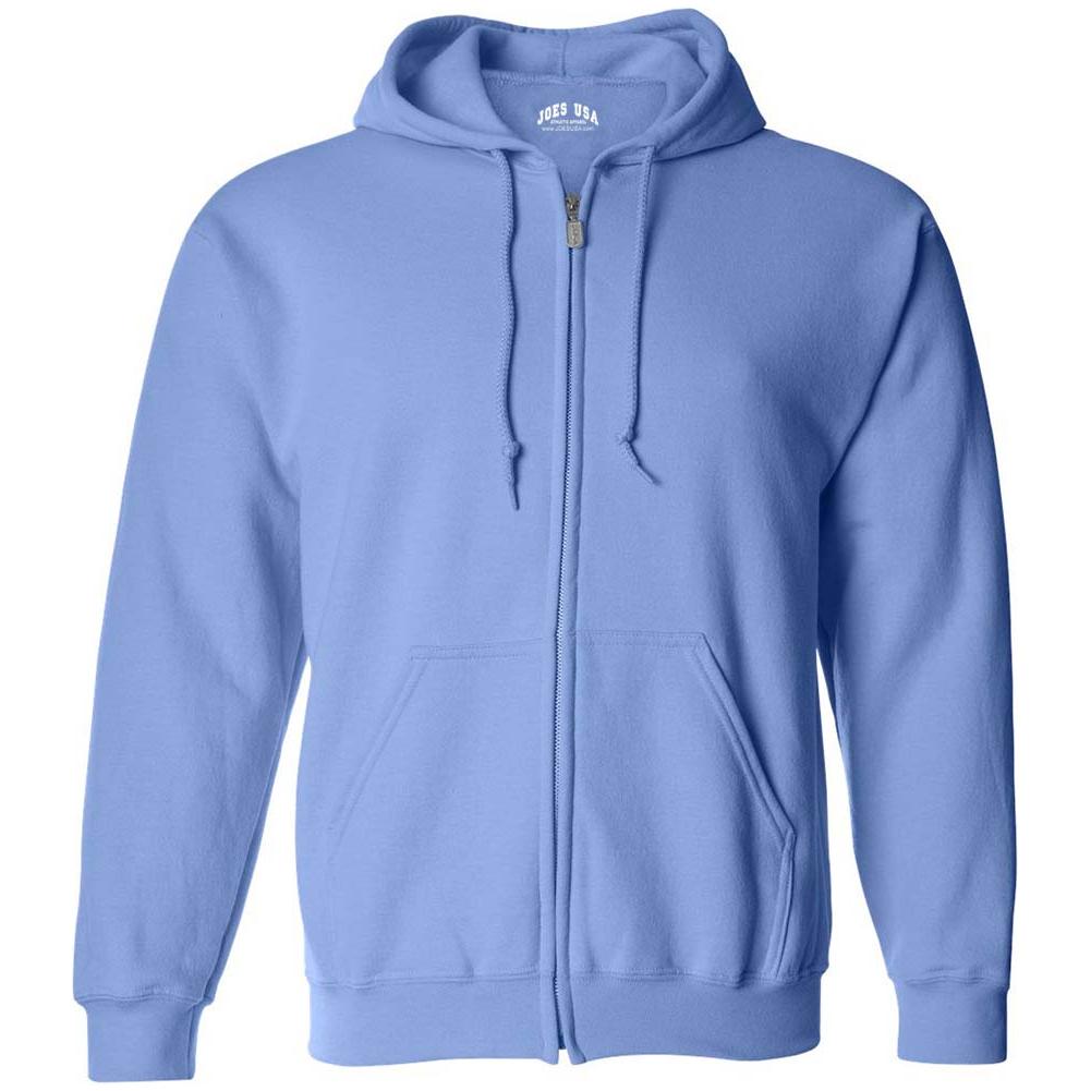 Wholesale Mens Heavy Blend Full-Zip Hooded Sweatshirt-CarolinaBlue Sweatshirts/Fleece Joe's USA Carolina Blue S