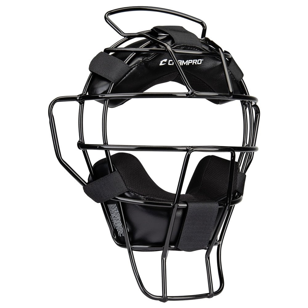 Champro Adult Umpire Mask - Lightweight - 18 oz | Champro CM72 BLACK Standard Baseball & Softball Protective Gear