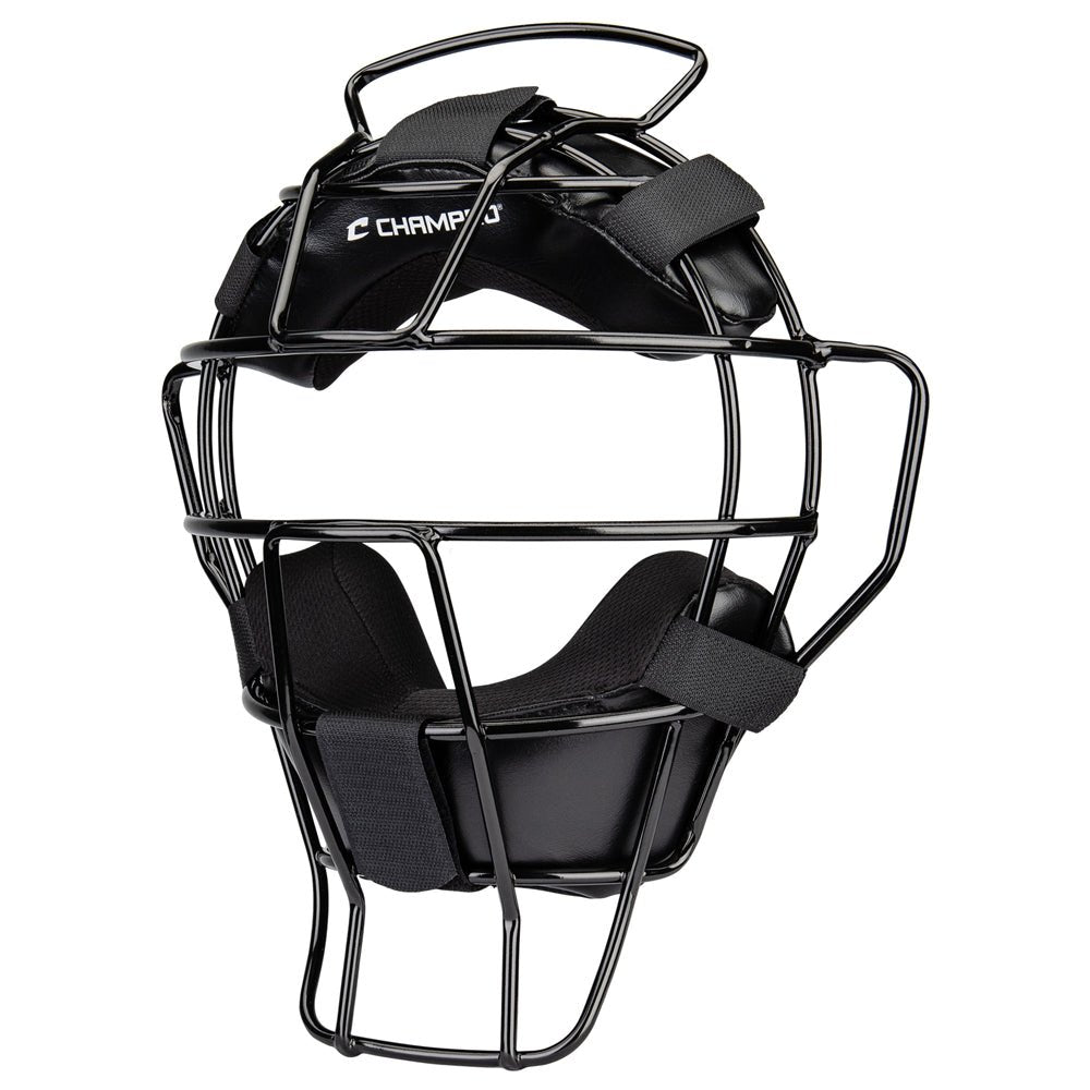 Champro Adult Umpire Mask - Lightweight - 18 oz | Champro CM72 BLACK Standard Baseball & Softball Protective Gear