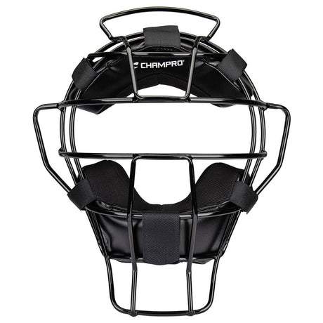 Champro Adult Umpire Mask - Lightweight - 18 oz | Champro CM72 BLACK Standard Baseball & Softball Protective Gear