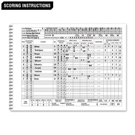 Champro Basketball Score Book | Champro A07BK Standard Standard Basketball