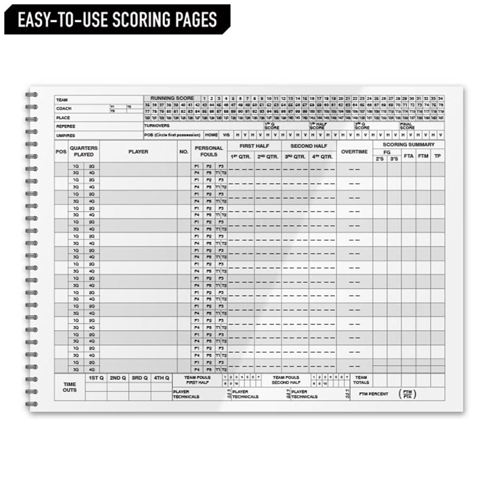 Scorr Boo Champro A07BK Basketball Score Book – Joe's USA