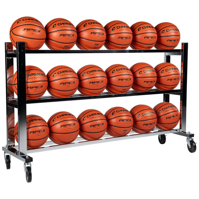Champro BR17 Monster Ball Cart - 18 - Ball Basketball Storage Rack Standard Standard Ball Carrying Carts