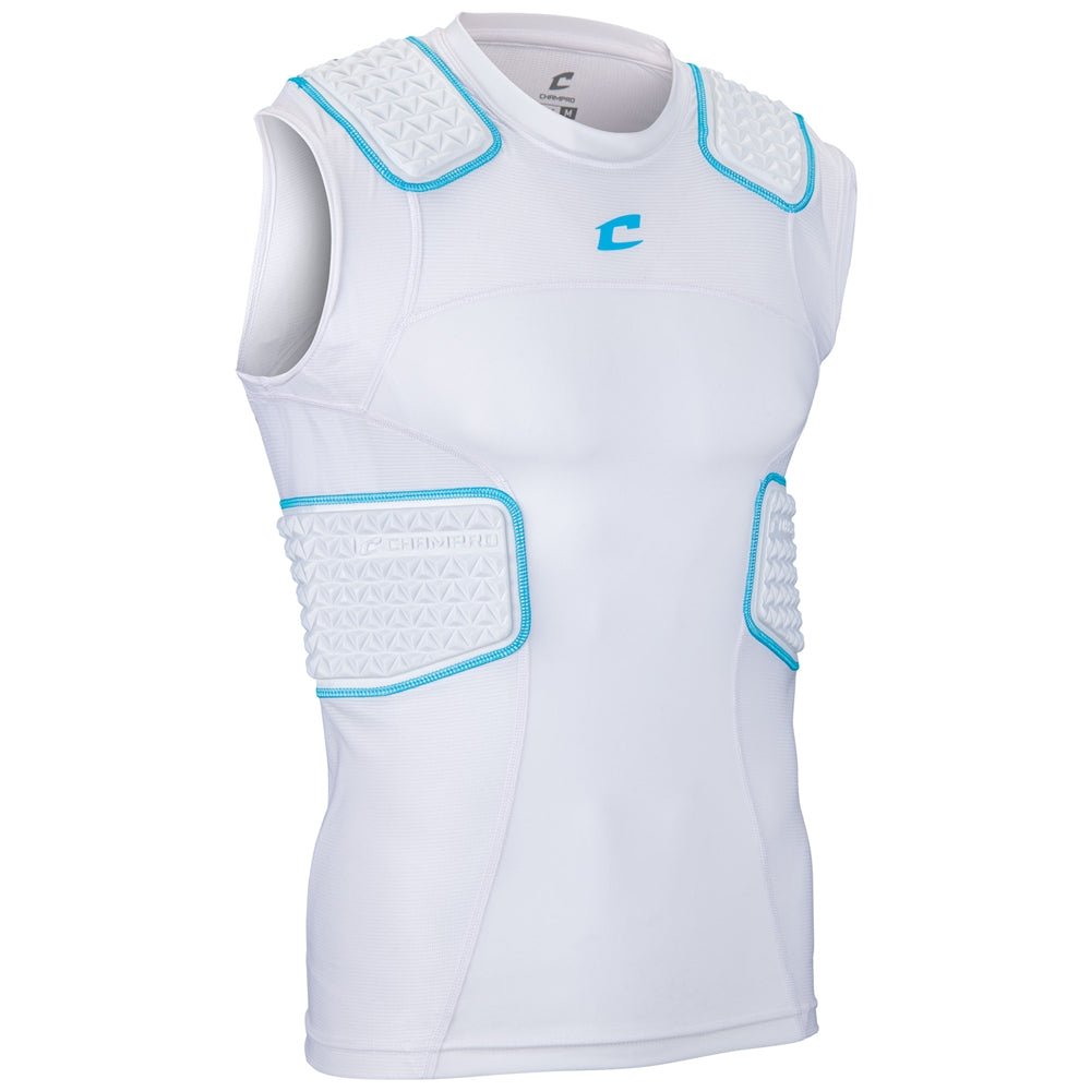 Champro Bull Rush Compression Jersey | Champro FJU35 WHITEOPTICBLUE XS American Football Protective Gear