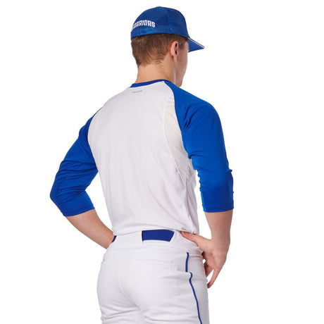 Champro COMPLETE GAME 3/4 Sleeve Baseball Shirt | Champro BS24 WHITESCARLETSLEEVE S Baseball & Softball
