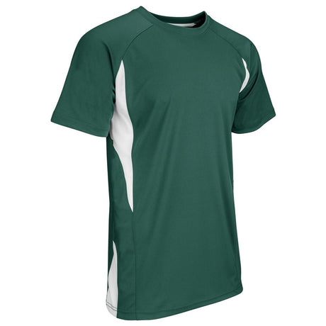 Champro Crew Neck Baseball Jersey | Champro BST65 FORESTGREENWHITE S Baseball & Softball