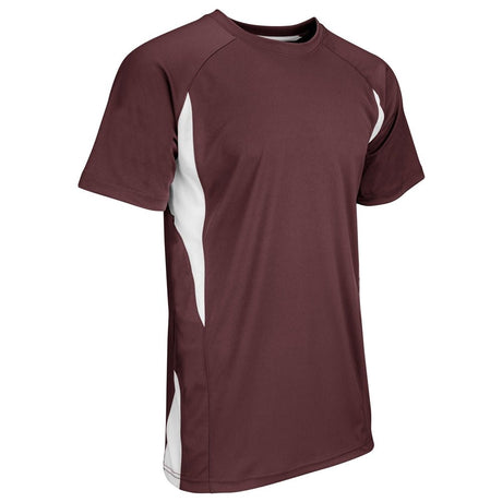 Champro Crew Neck Baseball Jersey | Champro BST65 MAROONWHITE S Baseball & Softball