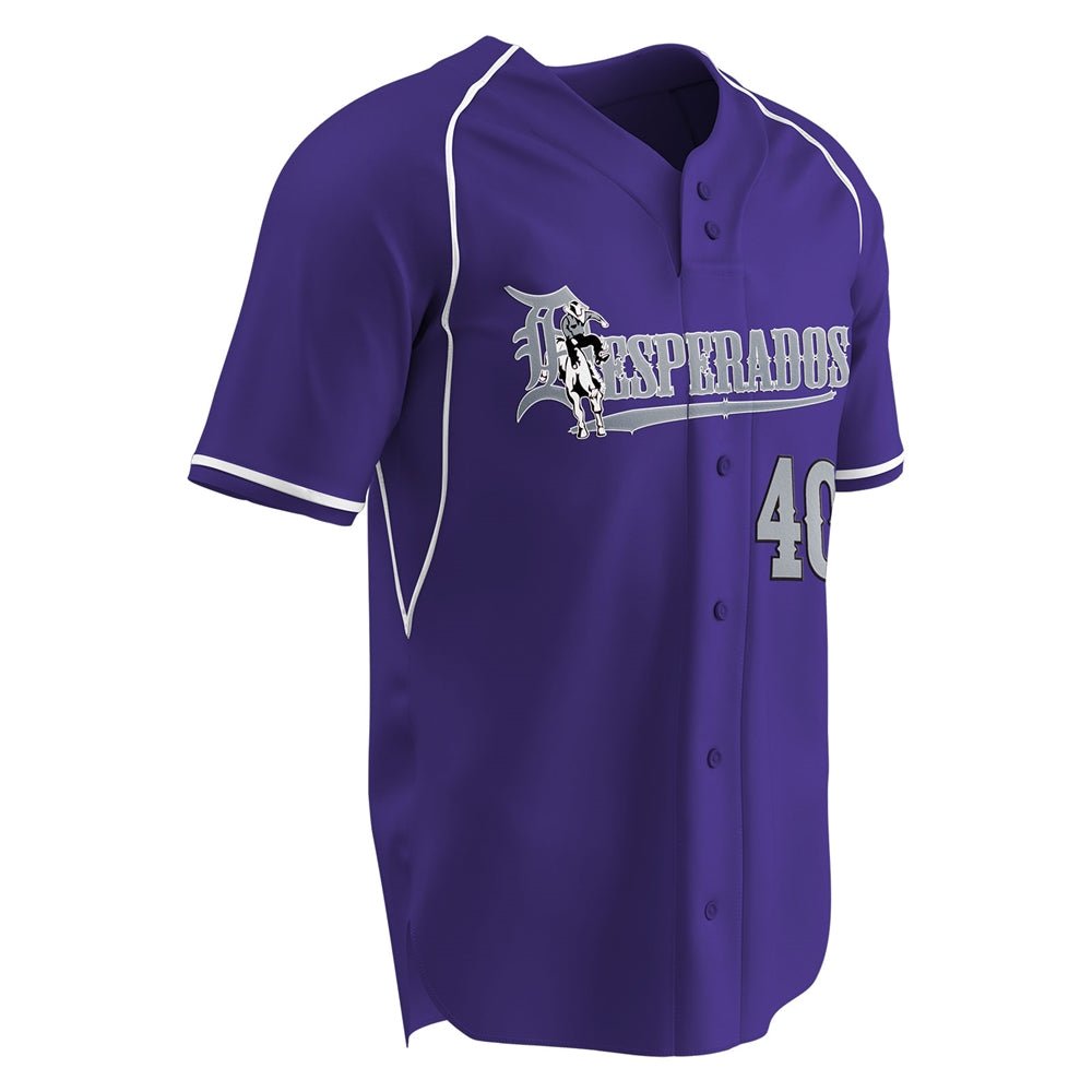 Champro \"CYCLE\" DRI - GEAR® 2 Button Faux Jersey | Champro BS40 BLACKWHITE S Sports Uniforms