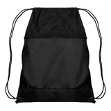 Champro Drawstring Bag w/Zipper Pocket | Champro E73 - BLACK Standard Luggage Straps