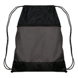 Champro Drawstring Bag w/Zipper Pocket | Champro E73 - CHARCOAL Standard Luggage Straps