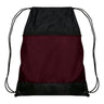 Champro Drawstring Bag w/Zipper Pocket | Champro E73 - MAROON Standard Luggage Straps
