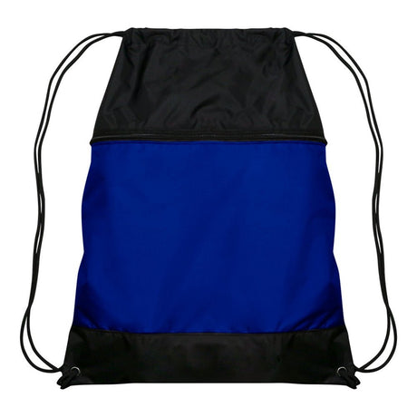 Champro Drawstring Bag w/Zipper Pocket | Champro E73 - ROYAL Standard Luggage Straps