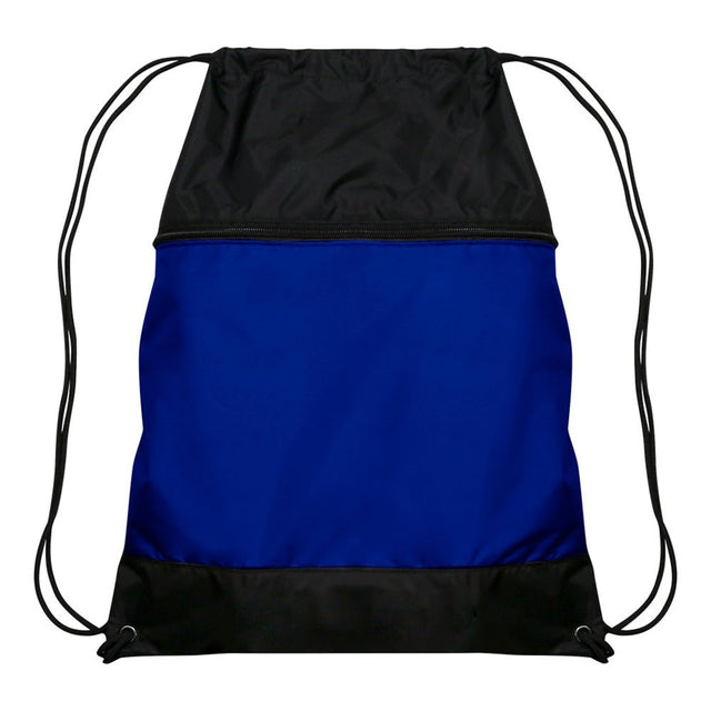 Champro Drawstring Bag w/Zipper Pocket | Champro E73 - ROYAL Standard Luggage Straps