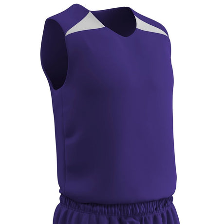 Champro DRI - GEAR® Pro - Plus Reversible Basketball Jersey - Youth | Champro BBJ4Y PURPLEWHITE S Basketball