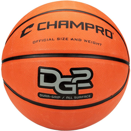 Champro Dura - Grip 230 Rubber Basketball | Champro BB50 COMPORANGE WOMEN'S - 28.5 Basketballs