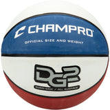 Champro Dura - Grip 230 Rubber Basketball | Champro BB50 SCARLETWHITEROYAL REGULATION Basketballs