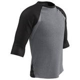 Champro EXTRA INNINGS 3/4 Sleeve Baseball Shirt | Champro BS25 GREYBLACKSLEEVE S Baseball & Softball