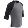 Champro EXTRA INNINGS 3/4 Sleeve Baseball Shirt | Champro BS25 GREYBLACKSLEEVE S Baseball & Softball