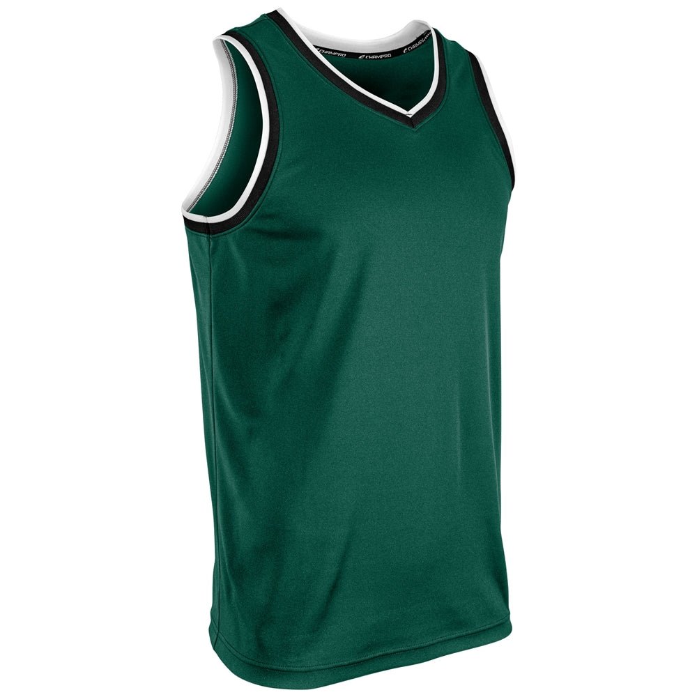 Champro Forward Basketball Jersey | Champro BBJ26 FORESTGREENBLACKWHITE S Basketball