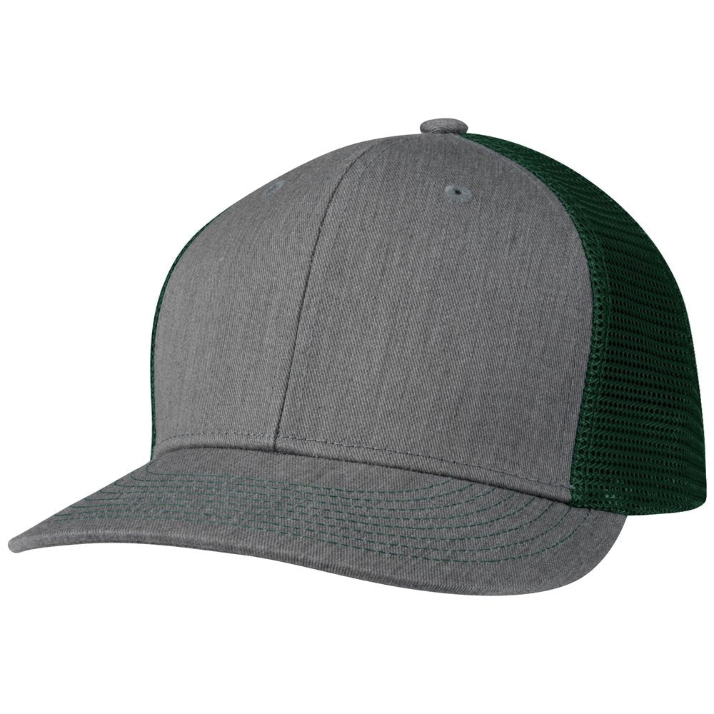 Champro HC5 Performance Trucker Snapback Cap Moisture Wicking Team HG3HEATHERFORESTGREENHEATHER Standard Baseball Caps
