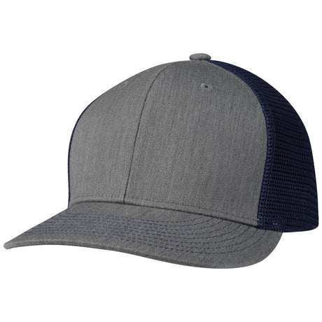 Champro HC5 Performance Trucker Snapback Cap Moisture Wicking Team HG4HEATHERNAVYHEATHER Standard Baseball Caps