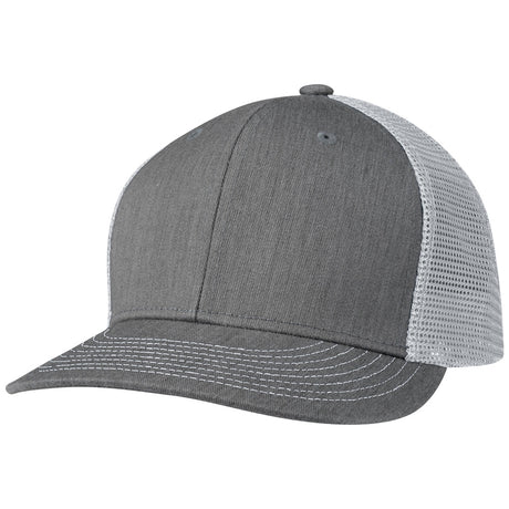 Champro HC5 Performance Trucker Snapback Cap Moisture Wicking Team HG7HEATHERWHITEHEATHER Standard Baseball Caps