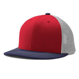 Champro HC5 Performance Trucker Snapback Cap Moisture Wicking Team SC9SCARLETWHITENAVY Standard Baseball Caps