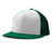 Champro HC5 Performance Trucker Snapback Cap Moisture Wicking Team W7WHITEFORESTGREENFORESTGREEN Standard Baseball Caps