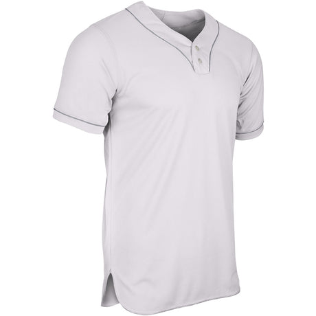 Champro HEATER 2 - Bttn Piped Baseball Jersey | Champro BS42 WHITEGREYPIPE S Baseball & Softball