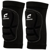 Champro High Compression/Low Profile Knee Pad | Champro A1004 BLACK ADULT Volleyball Knee Pads
