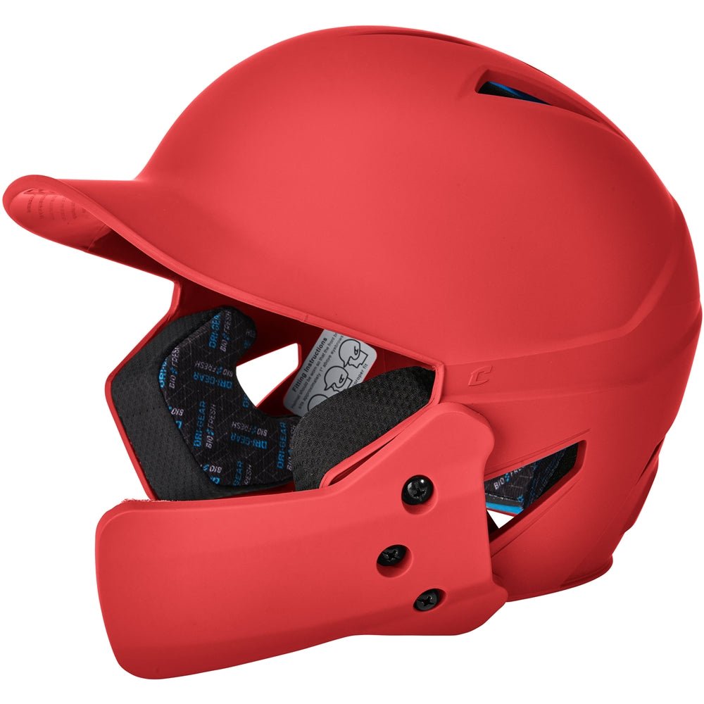 Champro HX Gamer Plus Bsbll Helmet w/Flap | Champro HXMJG SCARLET Senior Baseball & Softball Protective Gear