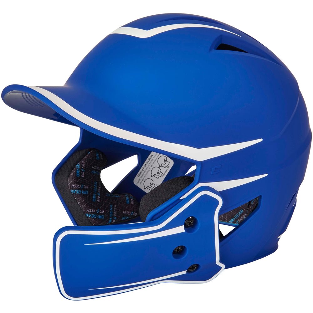 Champro HX Legend Plus 2 - Tone Bsbll Helmet w/Flap | Champro HXM2JG ROYALWHITE Senior Baseball & Softball Batting Helmets