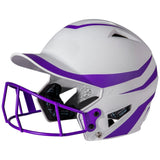 Champro HX Rise Legend Batting Helmet w/Facemask | Champro HXFPM2 CORALORANGE Senior Baseball & Softball Protective Gear
