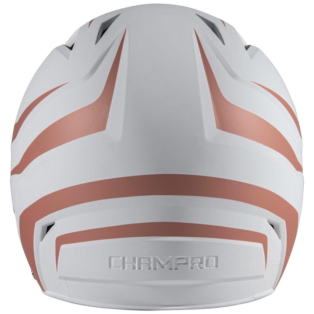 Champro HX Rise Legend Batting Helmet w/Facemask | Champro HXFPM2 ROSEGOLD Senior Baseball & Softball Protective Gear