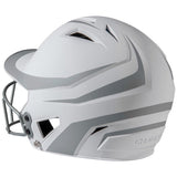 Champro HX Rise Legend Batting Helmet w/Facemask | Champro HXFPM2 SILVER Senior Baseball & Softball Protective Gear